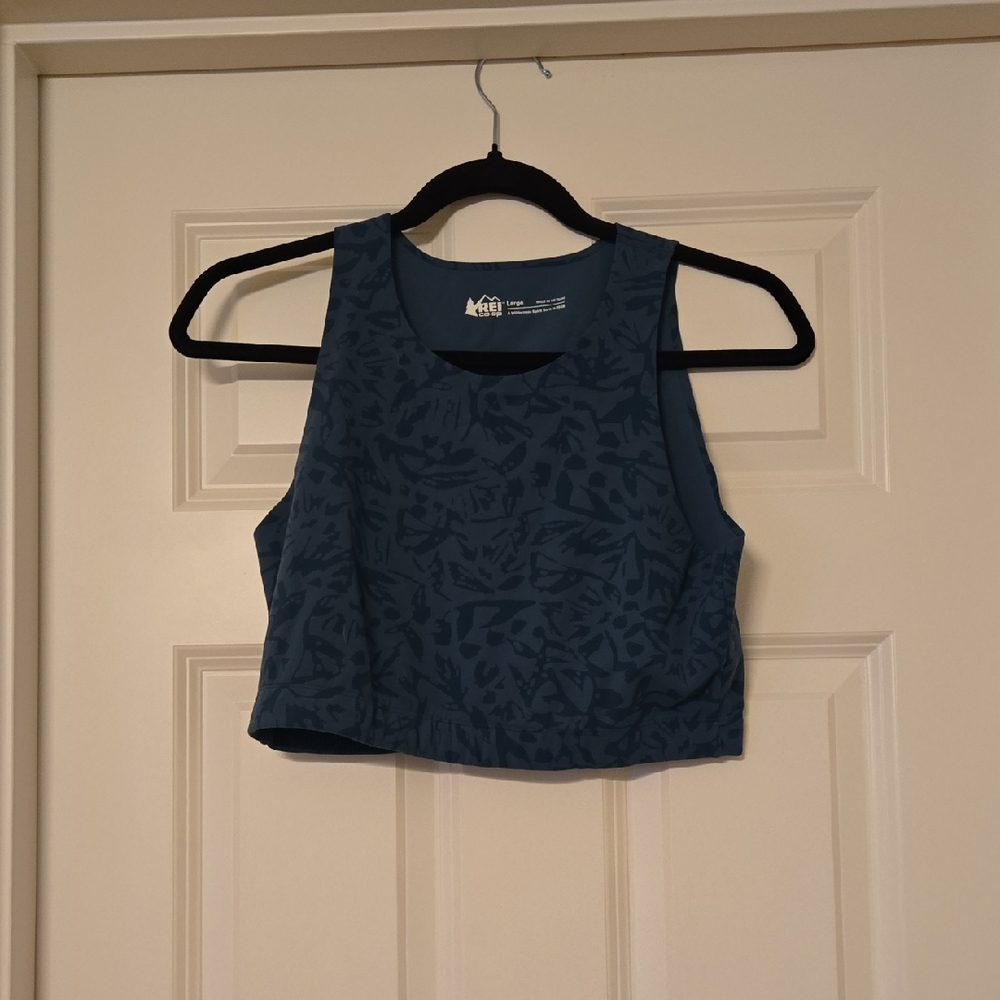 REI Women's Navy Patterned Sports Bra